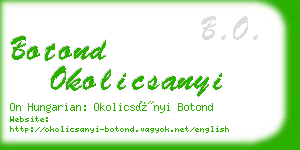 botond okolicsanyi business card